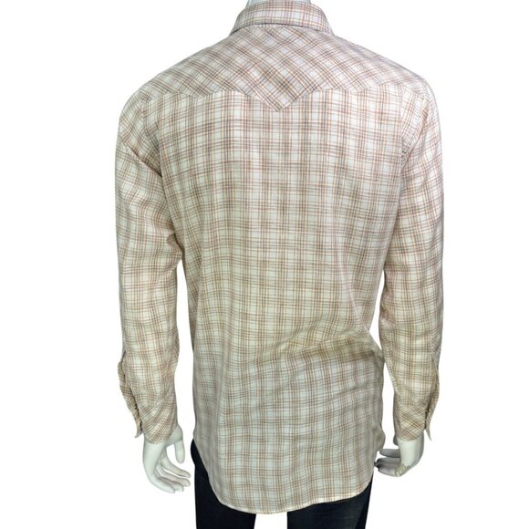 Cody James Mens Western Pearl Snap Shirt Long Sleeve Multicolor Plaid Size M - Picture 6 of 11